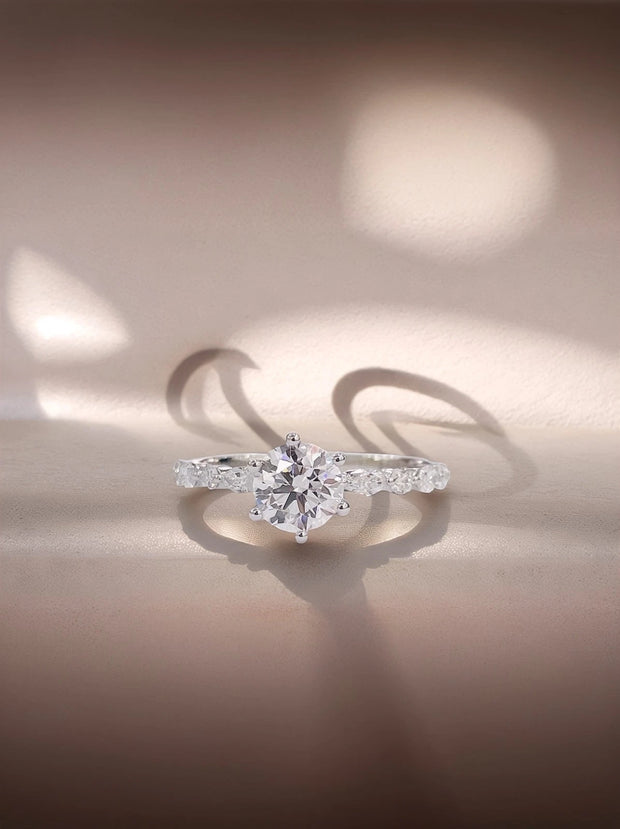 Brilliance Fusion Round & Marquise Diamond Ring – 2.9 CT Lab-Grown