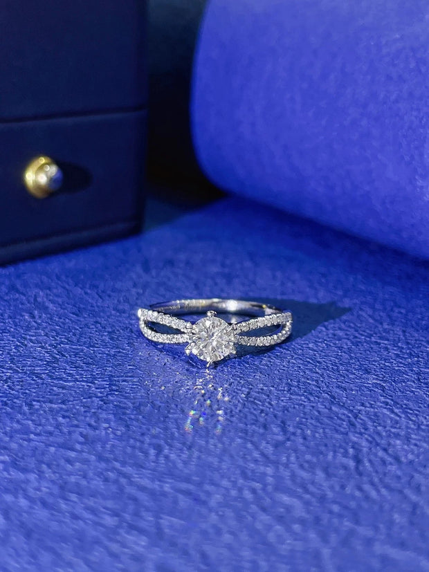 Timeless Brilliance 1.28 Ct Lab Diamond Ring in 14K White Gold
