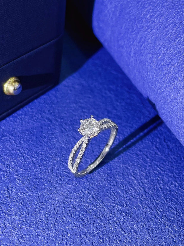 Timeless Brilliance 1.28 Ct Lab Diamond Ring in 14K White Gold