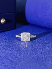 Luxe Brilliance Halo Lab Diamond Ring 2 CTW in 14K White Gold