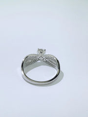 Pure Brilliance Lab-Grown Round Diamond Bow Ring 1.80 CT 14K White Gold