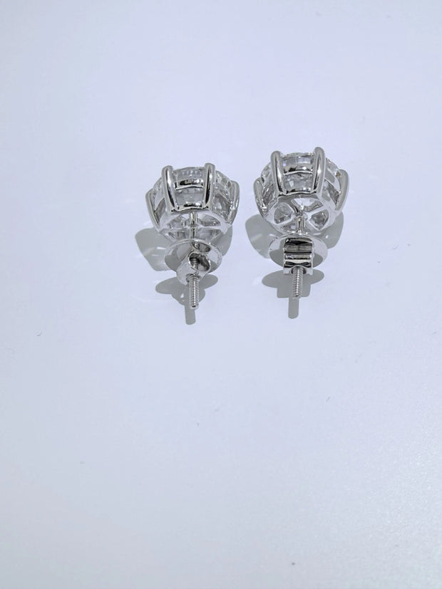 Timeless Sparkle 3 Ct Lab-Grown Diamond Studs in 14K White Gold