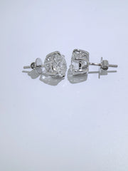 Timeless Sparkle 3 Ct Lab-Grown Diamond Studs in 14K White Gold