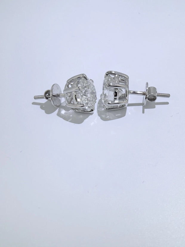 Timeless Sparkle 3 Ct Lab-Grown Diamond Studs in 14K White Gold
