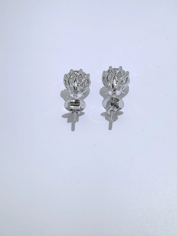 Eternal Brilliance 2.00 Ct Lab-Grown Diamond Round Studs in 14K White Gold