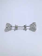 Eternal Brilliance 2.00 Ct Lab-Grown Diamond Round Studs in 14K White Gold