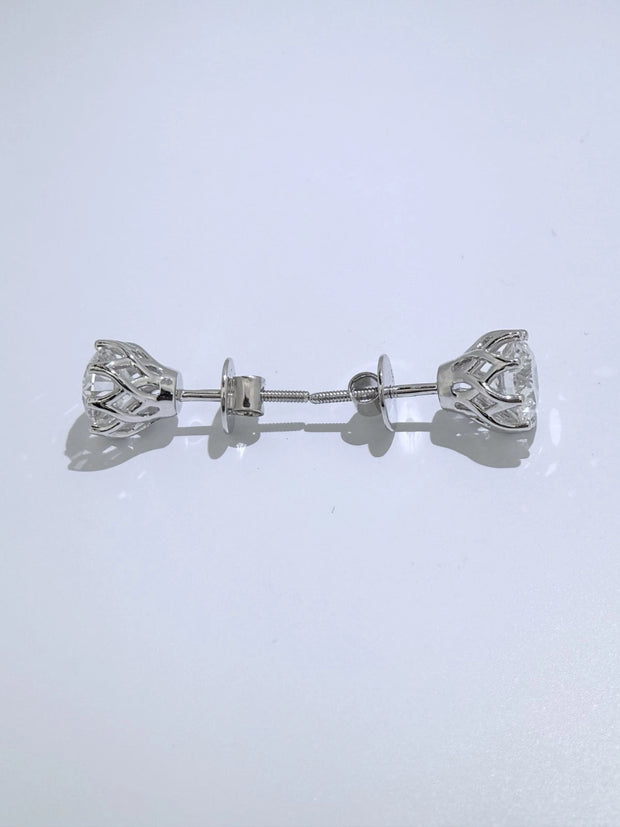 Eternal Brilliance 2.00 Ct Lab-Grown Diamond Round Studs in 14K White Gold