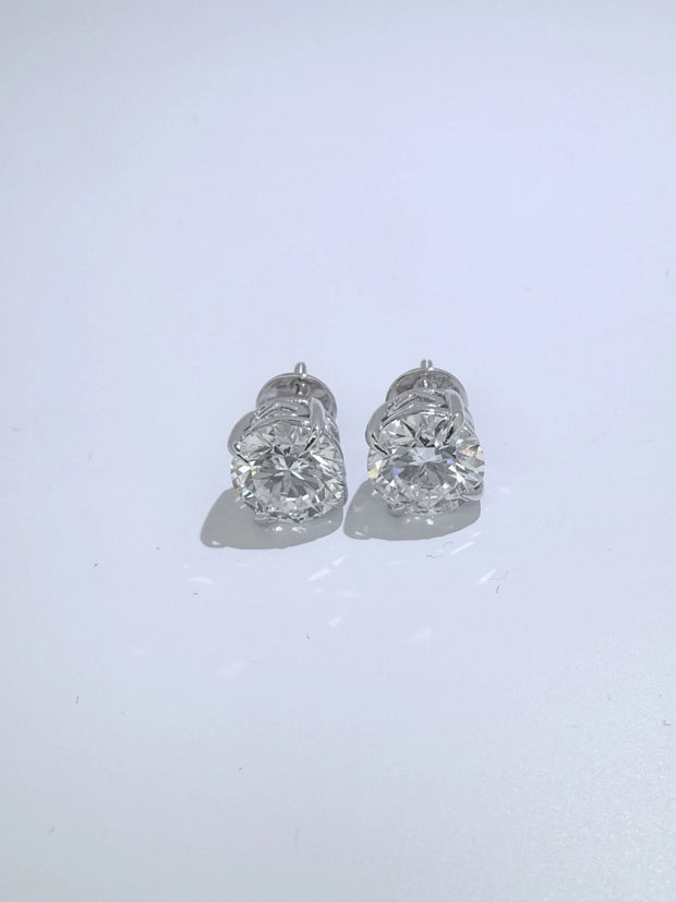 2.00 Ct Lab-Grown Round Diamond Stud Earrings in 14K White Gold