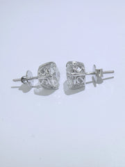 2.00 Ct Lab-Grown Round Diamond Stud Earrings in 14K White Gold