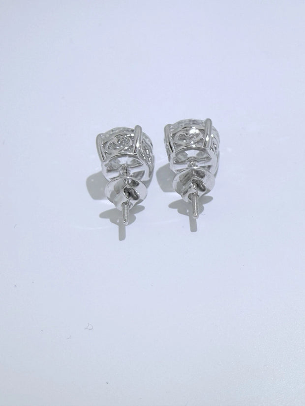 2.00 Ct Lab-Grown Round Diamond Stud Earrings in 14K White Gold