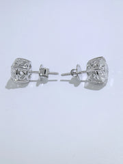 2.00 Ct Lab-Grown Round Diamond Stud Earrings in 14K White Gold
