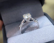 Elegant Lab-Grown Diamond Ring Approx. 1 CT 14K White Gold