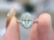 Elegant Lab-Grown Pear Diamond Ring 1 CT in 14K White Gold