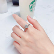 Lab-Grown Oval Cluster Diamond Ring 1.50 CTW D-E VS1/VVS2 in 14K White Gold