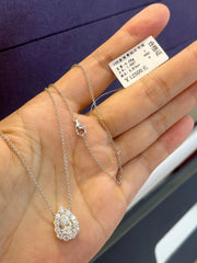 14K White Gold Lab-Grown Diamond Teardrop Pendant – 1.00 CTW D VVS2