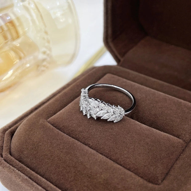 Lab-Grown Marquise Diamond Ring 0.89 CTW 14K White Gold