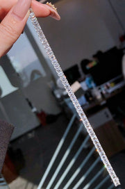 Luxe Lab-Grown Emerald-Cut Diamond Bracelet – 13.9 CTW 14K White Gold