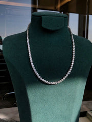 High-Brilliance Lab-Grown Round Diamond Necklace 9.34 CTW in 14K White Gold