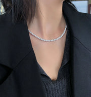 High-Brilliance Lab-Grown Round Diamond Necklace 9.34 CTW in 14K White Gold
