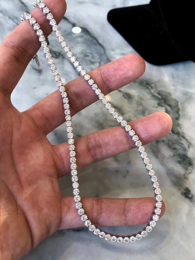 High-Brilliance Lab-Grown Round Diamond Necklace 9.34 CTW in 14K White Gold