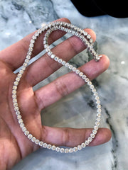 High-Brilliance Lab-Grown Round Diamond Necklace 9.34 CTW in 14K White Gold