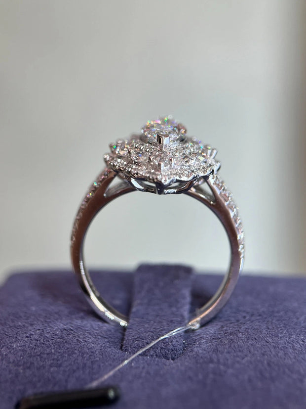 Luxury 6.10 CTW Marquise Lab-Grown Diamond Ring in 14K White Gold