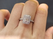 5.50 CTW Emerald-Cut Lab-Grown Diamond Ring in 14K White Gold – IGI Certified