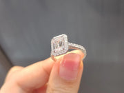5.50 CTW Emerald-Cut Lab-Grown Diamond Ring in 14K White Gold – IGI Certified