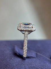 5.50 CTW Emerald-Cut Lab-Grown Diamond Ring in 14K White Gold – IGI Certified