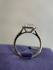 5.50 CTW Emerald-Cut Lab-Grown Diamond Ring in 14K White Gold – IGI Certified