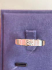 Lab-Grown Diamond Men’s Ring 0.33CTW 14k White Gold D-E VS-VVS2 Adjustable