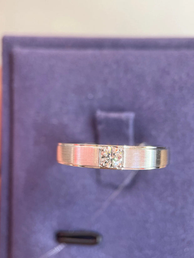 Lab-Grown Diamond Men’s Ring 0.33CTW 14k White Gold D-E VS-VVS2 Adjustable