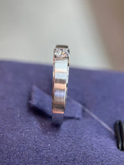 Lab-Grown Diamond Men’s Ring 0.33CTW 14k White Gold D-E VS-VVS2 Adjustable