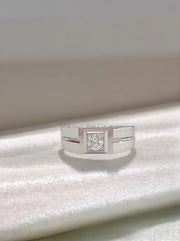 Lab-Grown Round Diamond Men’s Ring 0.36 CTW D-E VVS2 14K White Gold & F-G VS1 14k White Gold