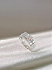 Lab-Grown Round Diamond Men’s Ring 0.36 CTW D-E VVS2 14K White Gold & F-G VS1 14k White Gold