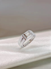 Lab-Grown Round Diamond Men’s Ring 0.36 CTW D-E VVS2 14K White Gold & F-G VS1 14k White Gold