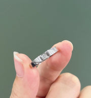 Minimalist Men’s Ring with 0.05 CTW Lab Grown Diamond in 14K White Gold