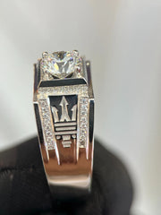 14k White Gold Lab-Grown Diamond Men’s Ring 1.09ct D-E VS1-VVS2 IGI Adjustable