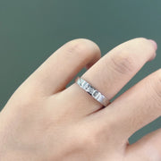 Minimalist Men’s Ring with 0.05 CTW Lab Grown Diamond in 14K White Gold